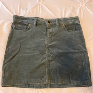 Patagonia teal corduroy skirt